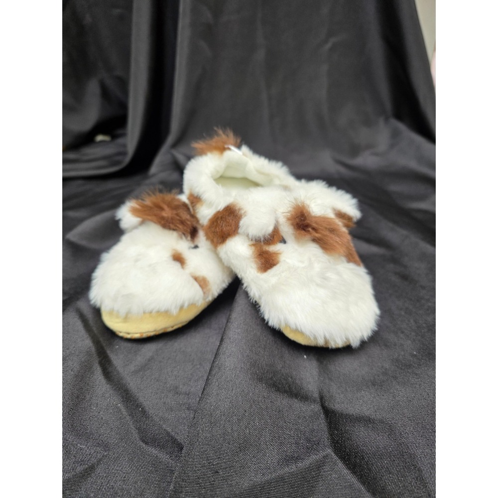 Old Navy Toddler Faux-Fur Cow Slippers Brown White M 9-10 NWT 800484-00-1